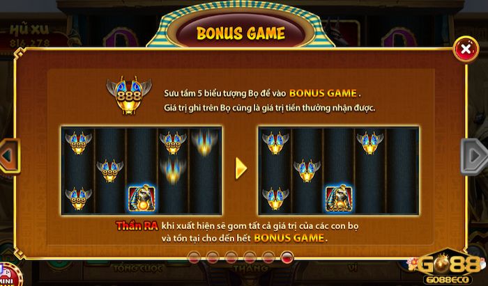 Vòng quay đặc biệt Bonus Game trong Bí mật Cleopatra KUBET