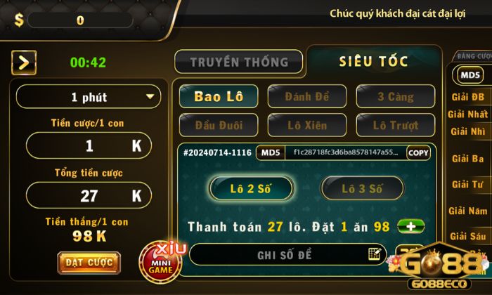 Lô đề siêu tốc KUBET - tỉ lệ ăn thưởng cực cao