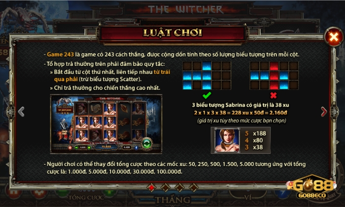 Luật chơi Slot game The Witcher